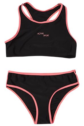 Active Sport Sportsbikini med bryterrygg sort