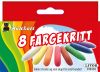 Litor malekatt fargekritt 8 farger