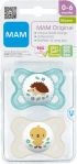 Mam Original 0-6m Silk teat blå