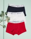 Gant 3 pk boxer hvit-rød-marine
