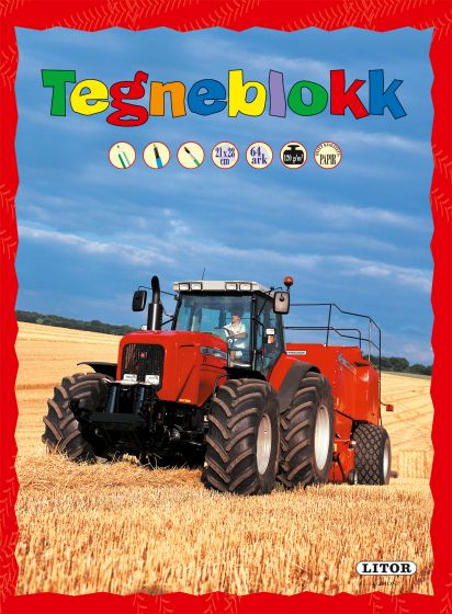 Tegneblokk traktor 64 blader original