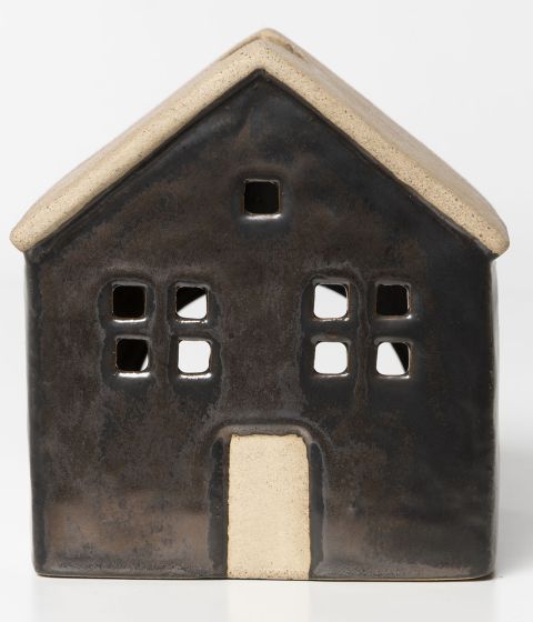 Telyshus i keramikk Greta Brun-beige