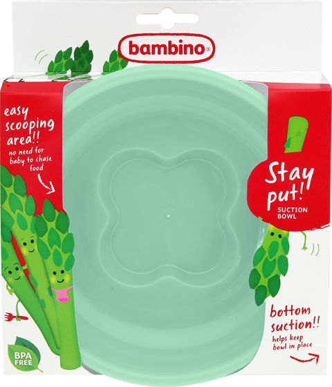Bambino Stay put! Skål med sugekopp, assortert