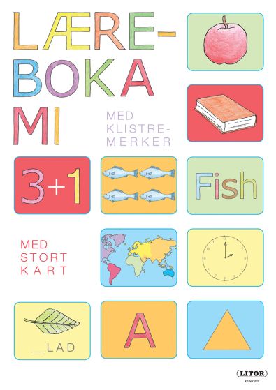Lek og lær bok - læreboka mi med klistremerker og utbrettbart kart standard