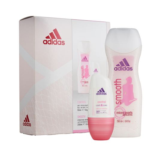 Adidas Gavesett Smooth Dusjsåpe og Roll-On original