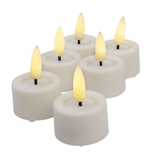 Ledtelys 6pk med timer Lucy 