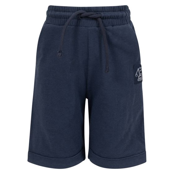 Shorts i slub jersey Sondre Mørkmarine..