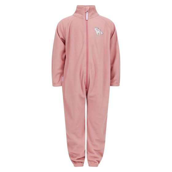Fleecedress med broderi  .