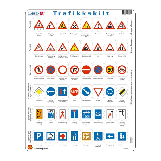 Platepusle Maxi Trafikkskilt 48 biter..