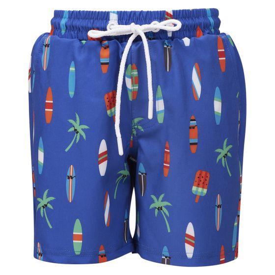 Badeshorts med print Sharks Azurblå