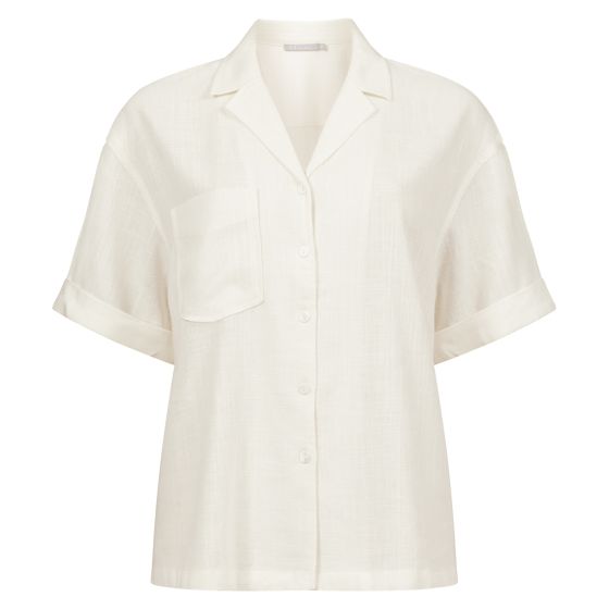 Kortermet bluse Nelia Offwhite.