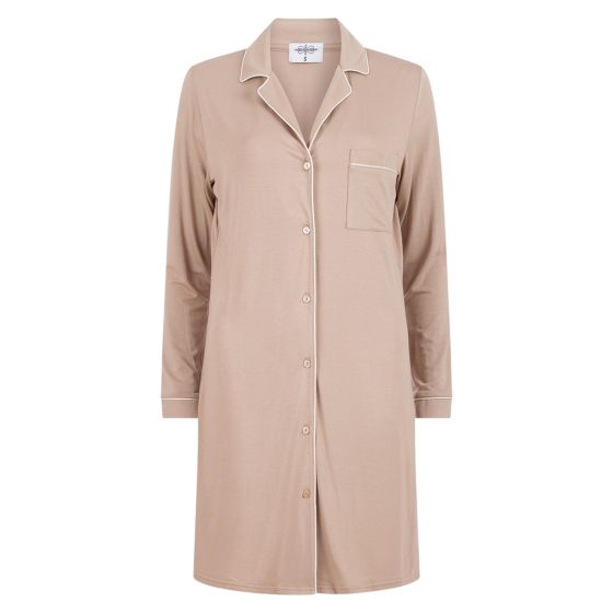 Pysjskjorte lang Margrethe Beige