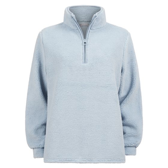 Ensfarget fleece overdel .