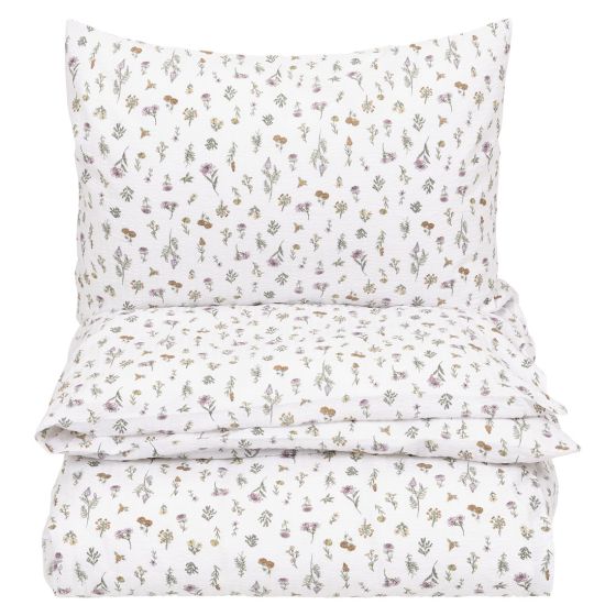 Sengesett krepp Blomstereng 200x220cm.