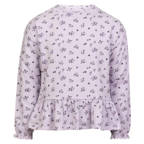 Langermet topp blomstret Lilla