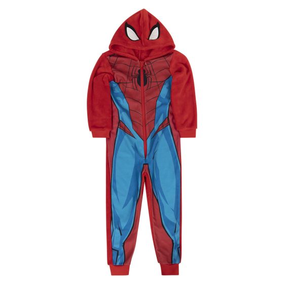 Jumpsuit i fleece Rød-blå