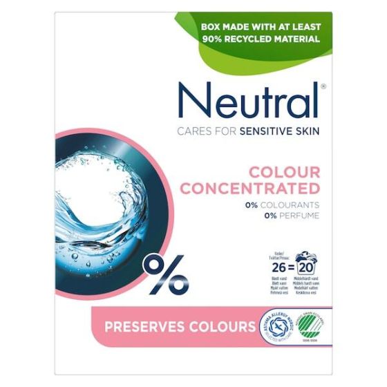 Neutral Vaskepulver Color 26vask 1040g Parfymefri Tøyvaskemi Original