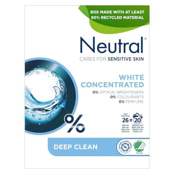 Neutral Vaskepulver White 26vask 1040g Parfymefri Tøyvaskemi Original