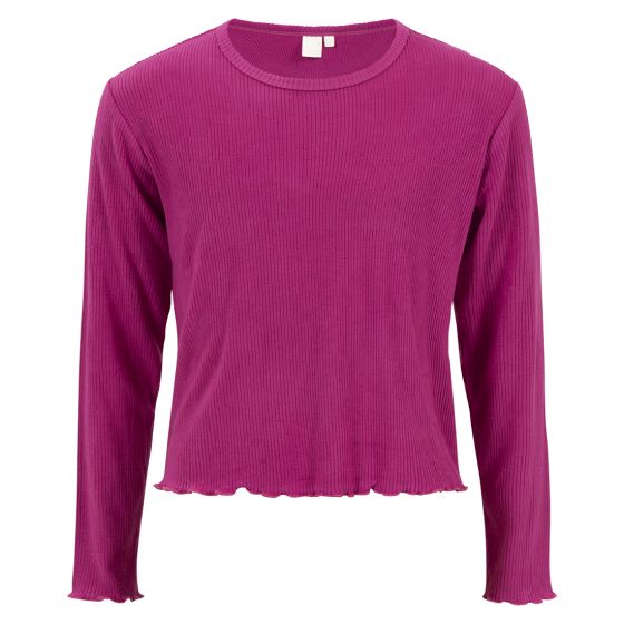 Ribbestrikket genser cropped Mira