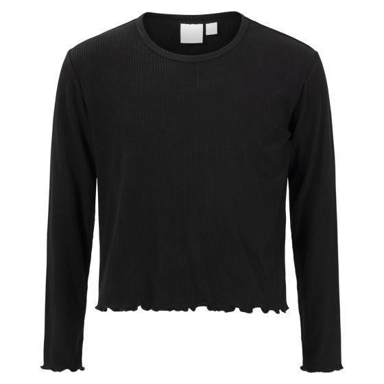 Ribbestrikket genser cropped Mira