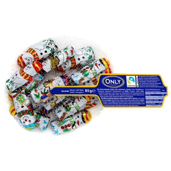 Sjokolade i nett 88 gr Snømenn