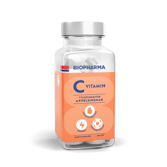 Biopharma Tyggetablett C vitamin appelsinsmak