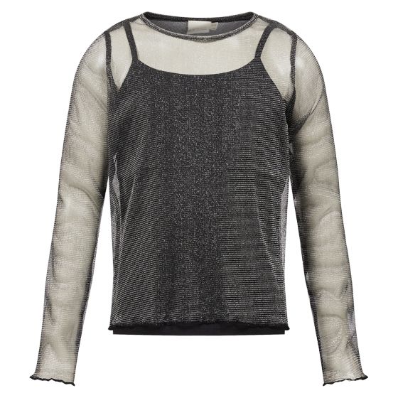 Topp i mesh Sparkly Sort