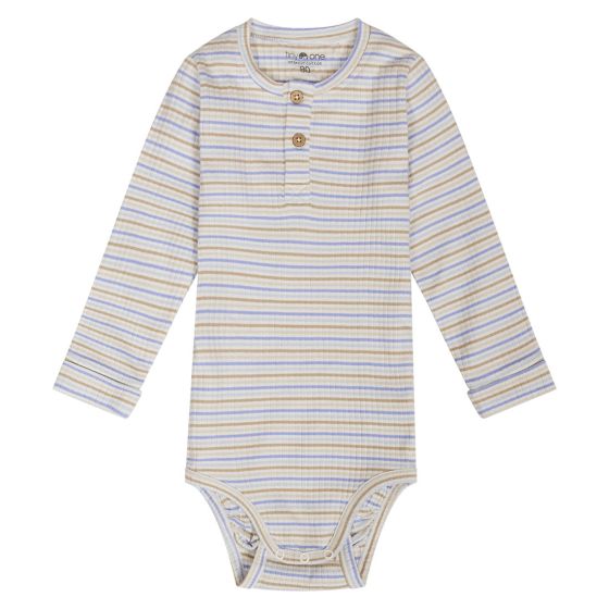 Body langermet Striper Blå-beige
