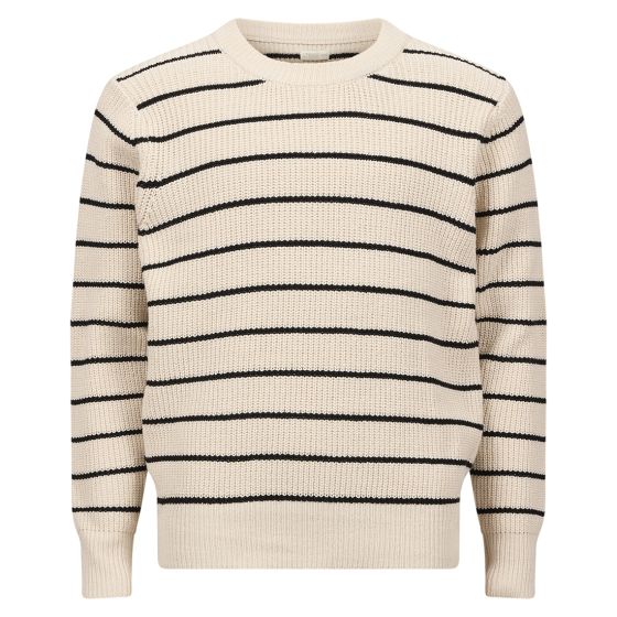 Oversized strikkegenser jente Beige-sort