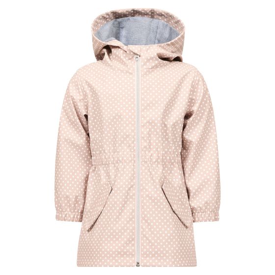 Dots Regnkåpe med fòr Rosa