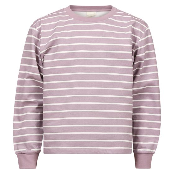 Genser med striper Lilla-offwhite