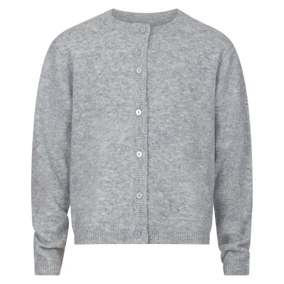 Strikket Cardigan Gråmerlert