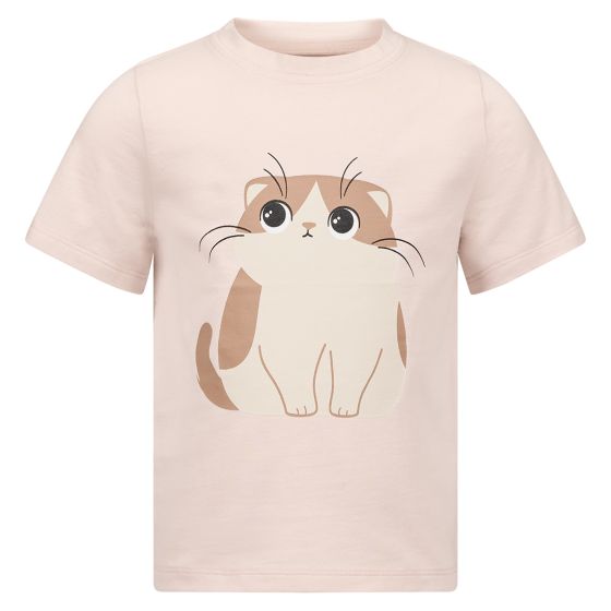 T-skjorte med katt Rosa