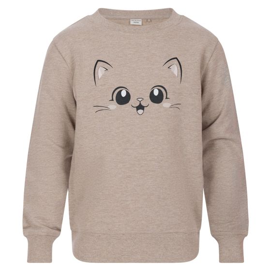 Genser med kattefjes Lys beige