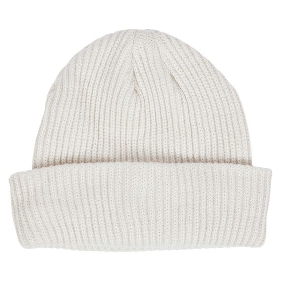 Ribbestrikket lue barn Offwhite