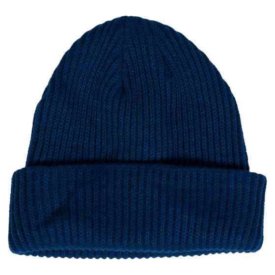 Ribbestrikket lue barn Marine