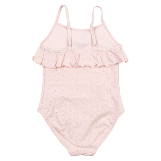 Badedrakt med volang Rosa