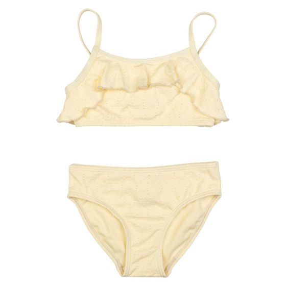 Bikini med volanger Gul