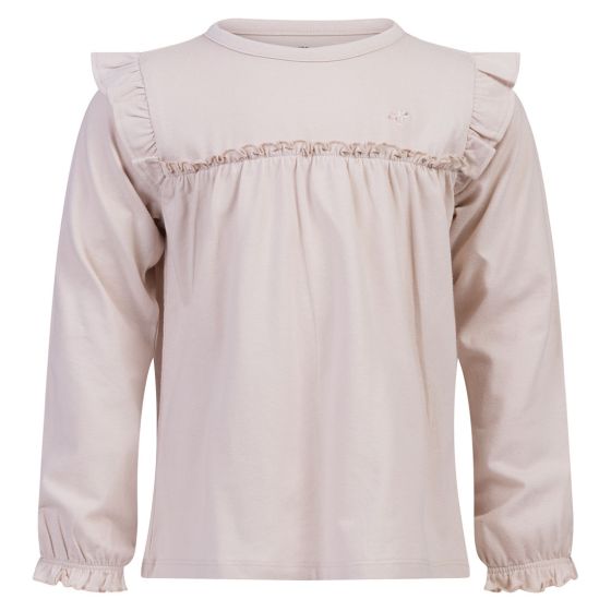 Topp med volanger Beige