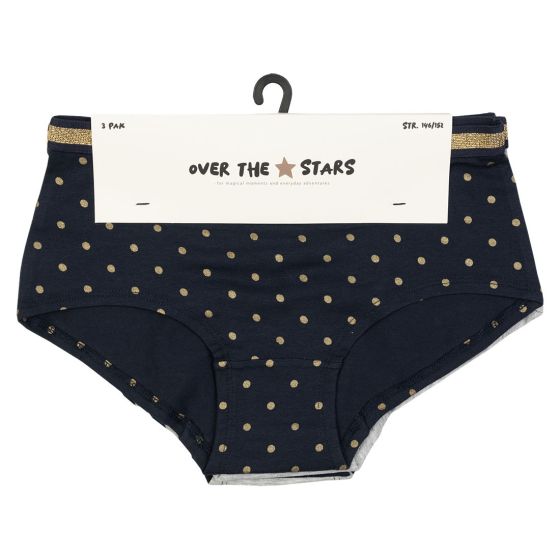 Hipster 3 pk Marine-grå