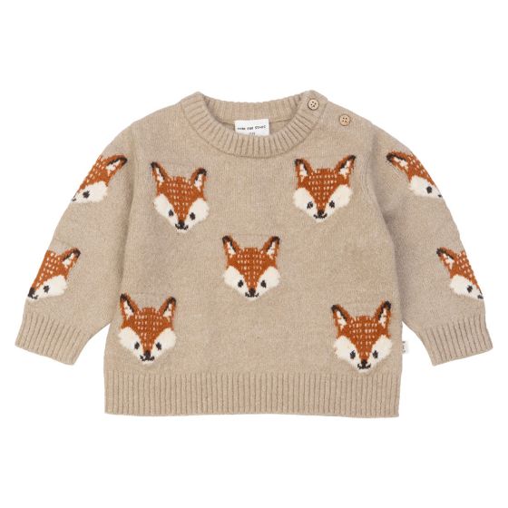 Strikkegenser rev Beige