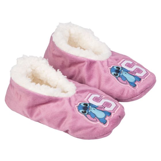 Tøffelsokker Stitch Rosa