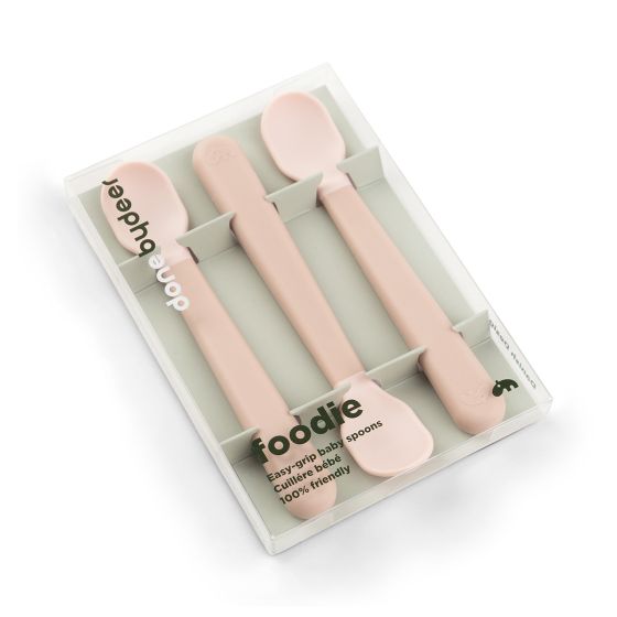 Skje 3pk Dus rosa