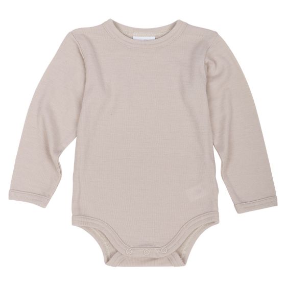 Ullbody i 100% merinoull Beige