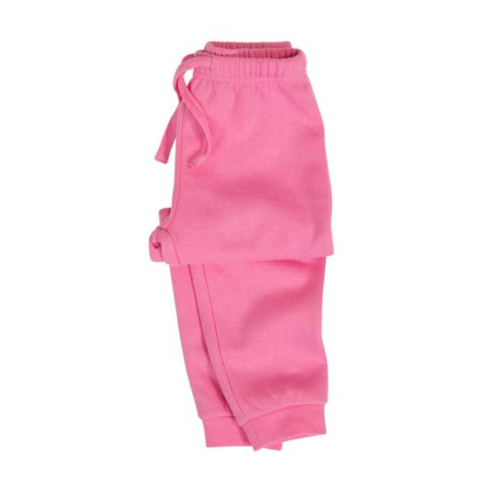 Kids World joggebukse med elastisk linning og snøring. rosa