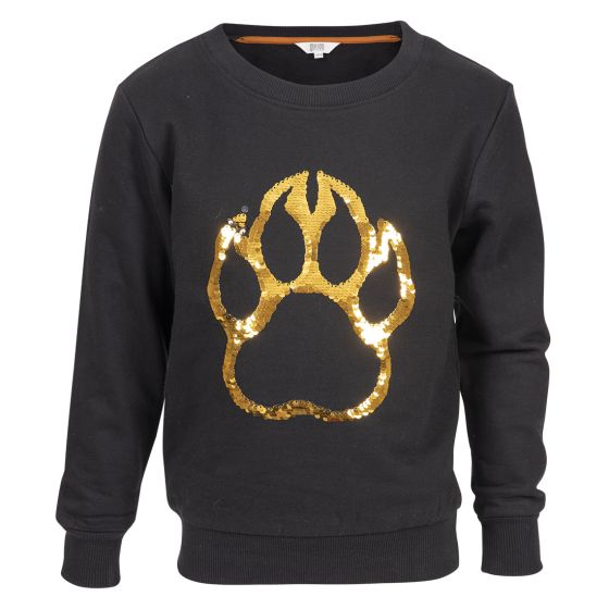 Kids Clothing Genser med vendbar paljett dekor sort.