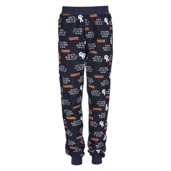 Pyjamasbukse i deilig børstet fleece marine