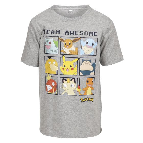 Pokemon T-skjorte gråmelert