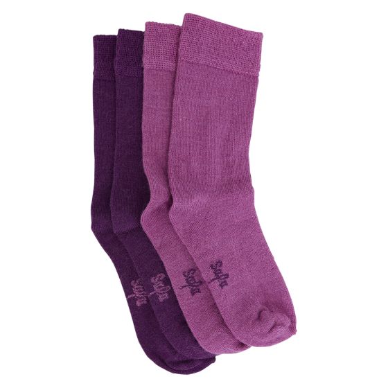Safa ullsokker 2pk cerise