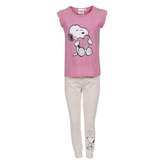 Peanuts Snoopy Pyjamas rød-rosa